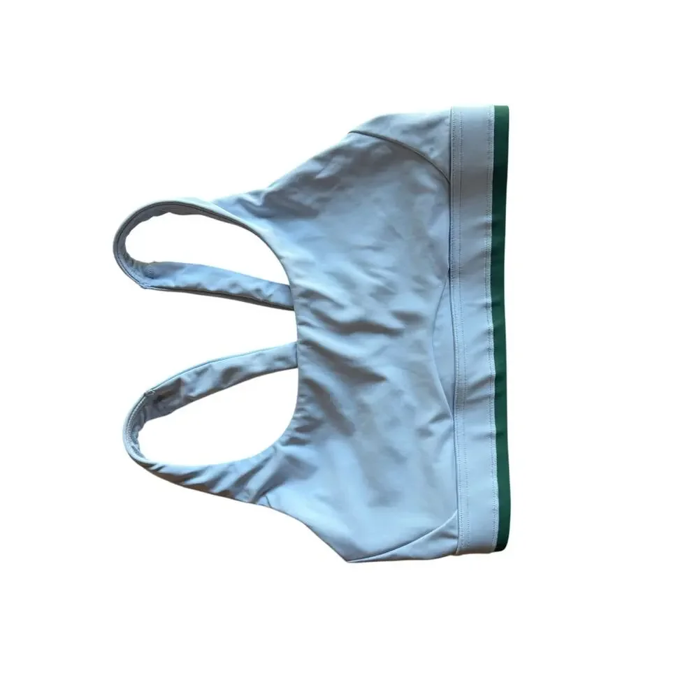 Athleta White Sports Bra Small Racerback Medium Support Workout Yoga Athletic